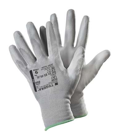 Gant tricot TEGERA868 polyester enduit PU Gris T7